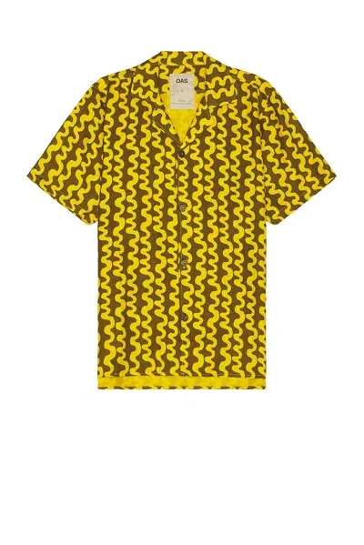 Oas Twine Cuba Linen Shirt In Yellow