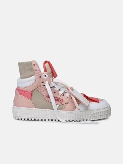 Off-white '3.0 Off Court' Pink Leather Sneakers