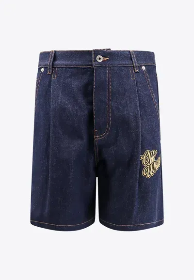 Off-white Bermuda Shorts In Blue