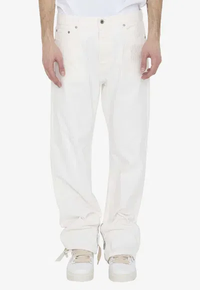 Off-white 90s Straight-leg Logo Jeans In White