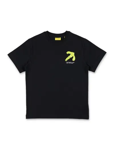 Off-white Kids' Acrylic Arrow T-shirt In Black