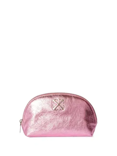 Off-white Arcade Makeup Bag In Pink