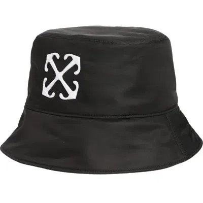 Off-white Arrow Bucket Hat In Black White