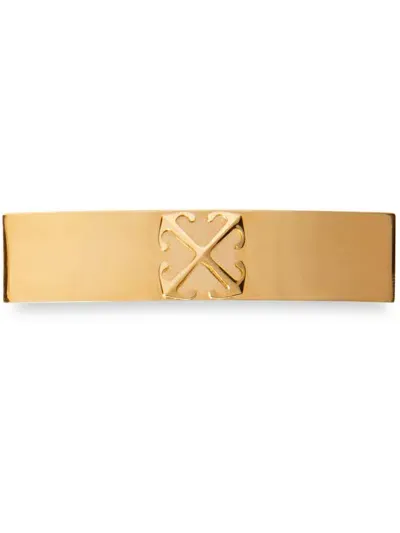 Off-white Arrow Hair Clip In Gold