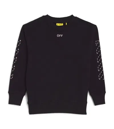 Off-white Kids' Arrows Stitch Sweatshirt In Black