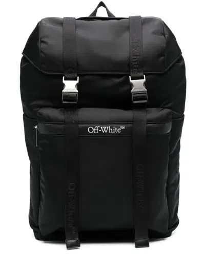 Off-white Backpack With Logo In Black