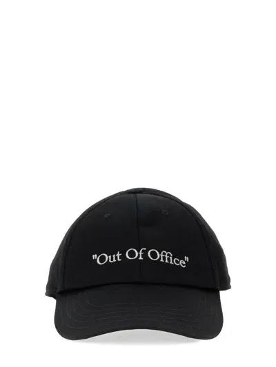 Off-white Baseball Hat With Logo In Black