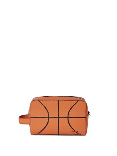 Off-white Basket Toiletry Pouch In Orange