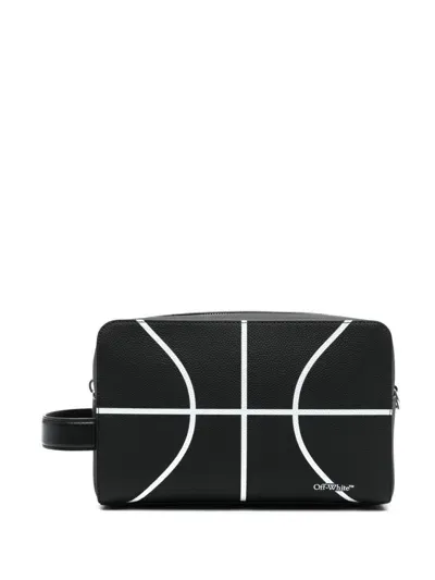 Off-white Basket Toiletry Pouch In Black