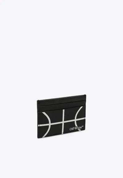 Off-white Basketball Leather Cardholder In Black