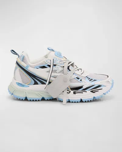 Off-white Be Right Back Runner Sneakers In 140 White - Light Blue