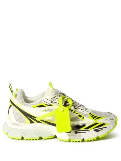 Off-white Be Right Back Sneakers In 165 White - Yellow Fluo