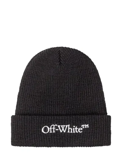 Off-white Beanie With Logo In Blackwhite