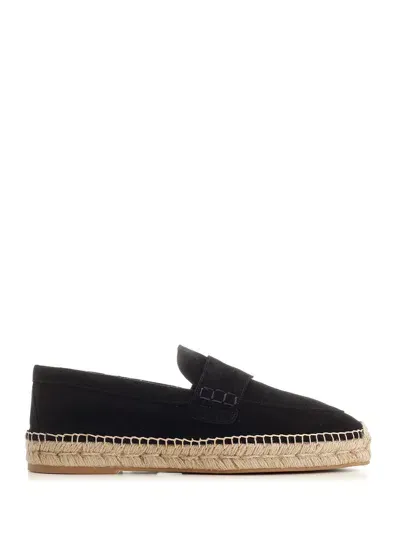 Off-white Bidarette Logo-print Suede Espadrilles In Black