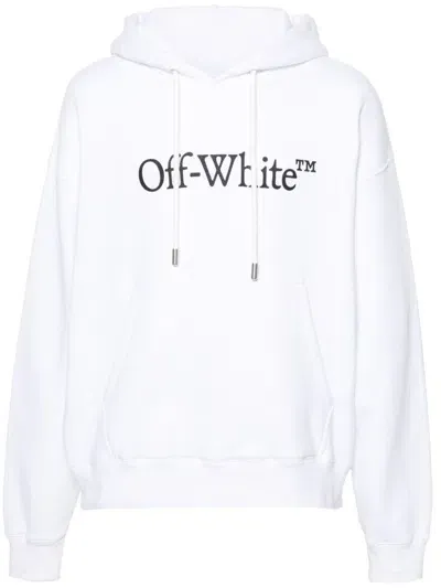 Off-white Big Bookish Skate Hoodie In White