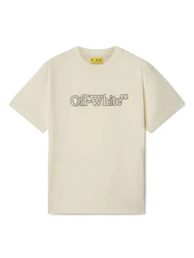 Off-white Kids' Off White T-shirts And Polos White