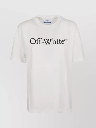 Off-white Big Logo Casual T-shirt In White Black