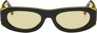 Off-white Black & Yellow Orlando Sunglasses In Black/yellow