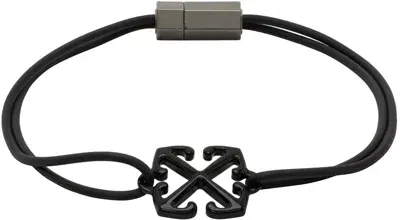 Off-white Black Arrow Rubber Bracelet In Black - Black