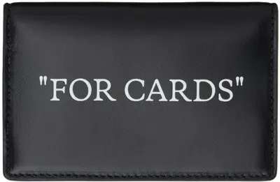 Off-white Black Bookish Wallet In Black White