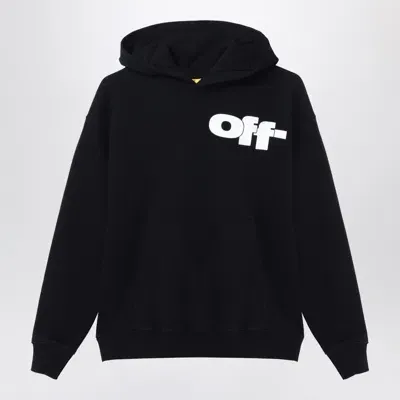 Off-white Kids' Black Hoodie With Logo