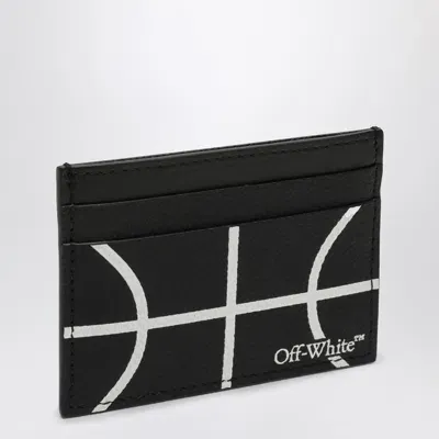 Off-white Black Leather Basketball Card Holder