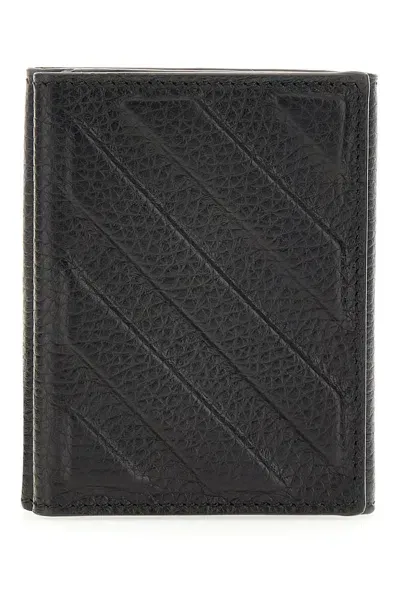 Off-white Black Leather Wallet In 1000