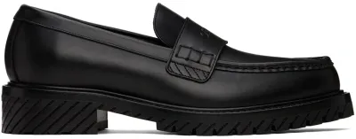 Off-white Black Military Loafers In Black Black