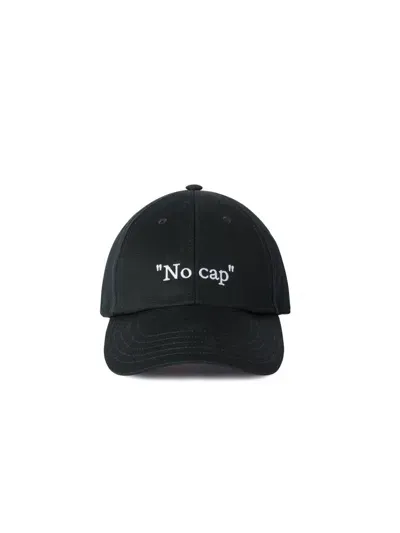 Off-white Slogan Embroidered Baseball Cap In Black