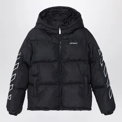 Off-white Kids' Black Padded Nylon Jacket