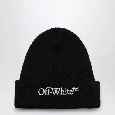 Off-white Black Wool Cap With Logo