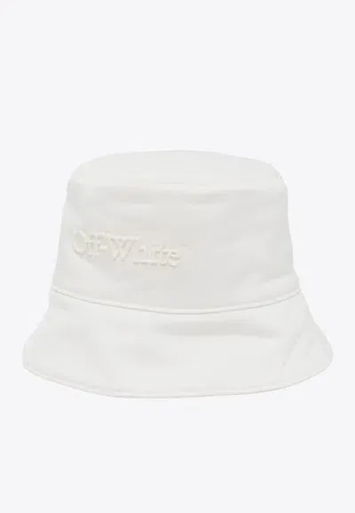 Off-white Bookish Logo-detail Bucket Hat In White