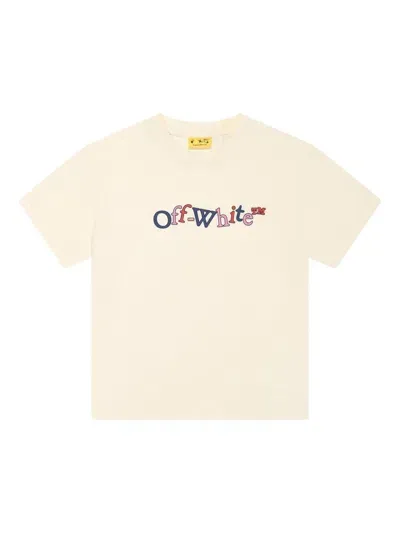 Off-white Kids' Bookish T-shirt In Neutrals