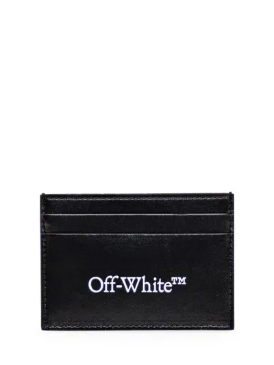 Off-white Card Holder With Logo In Black White