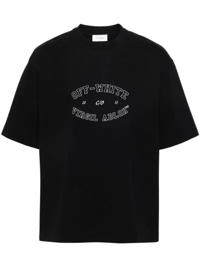 Off-white College Skate T-shirt Clothing In Black