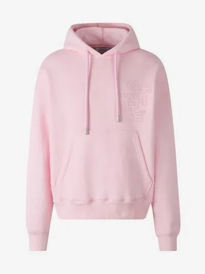 Off-white Cotton Logo Sweatshirt In Pink