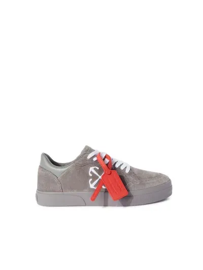 Off-white Dark Grey Leather Vulcanized