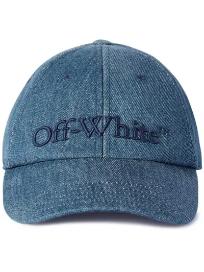 Off-white Denim Logo Baseball Cap In Medium Blue/medium Blue