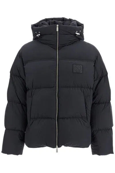 Off-white Off White "down Jacket With Logo Patch In Black