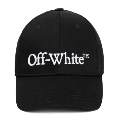 Off-white Drill Logo Bksh Black White Cotton Baseball Cap