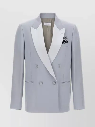 Off-white Tattoo Drywo Smoking Blazer Light Blue In Azul Claro