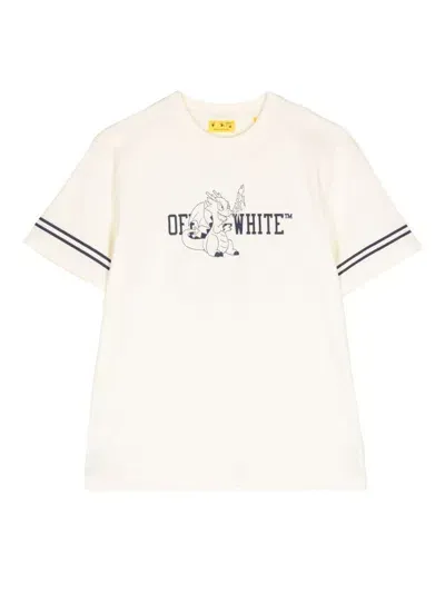 Off-white Kids' Graphic-print Cotton T-shirt In White