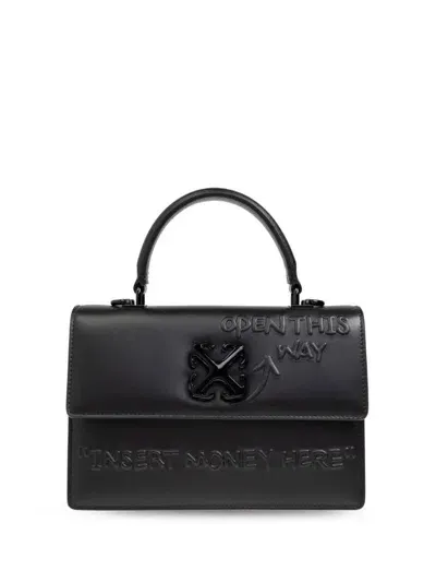 Off-white Hand Bag With Inscription In Black