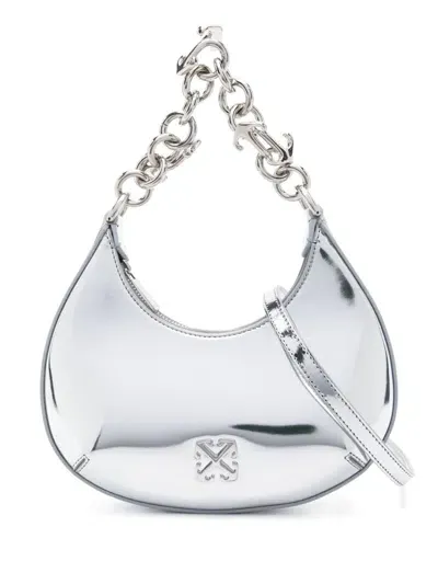 Off-white Hemisphere Shoulder Bag In Silver-n