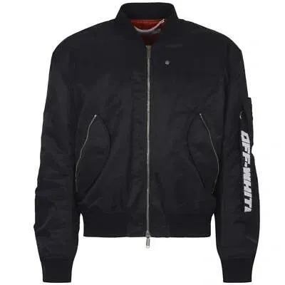 Pre-owned Off-white Herren Bomber Omeh043c99fab002 1000 Jacke In Schwarz