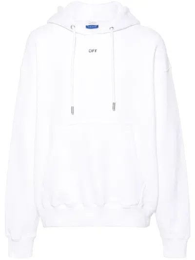 Off-white Logo-print Cotton Sweatshirt In White