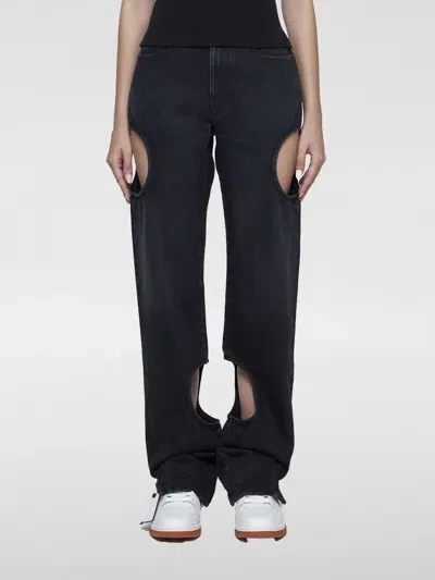 Off-white Jeans  Woman Color Black In Schwarz