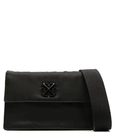 Off-white Jitney Shoulder Bag 1.4 In Black