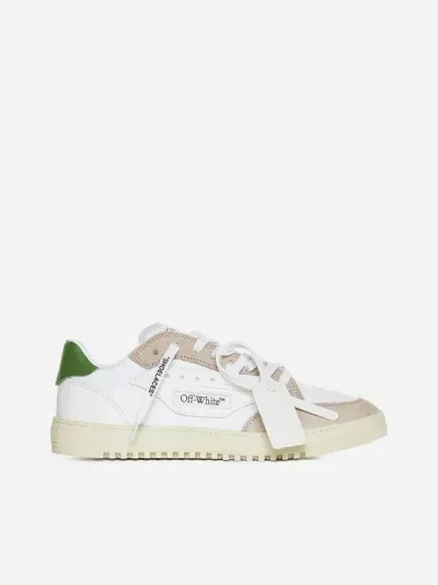 Off-white 5.0 Low-top Sneakers In White,green