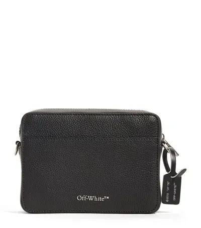 Off-white Leather Camera Cross-body Bag In Black